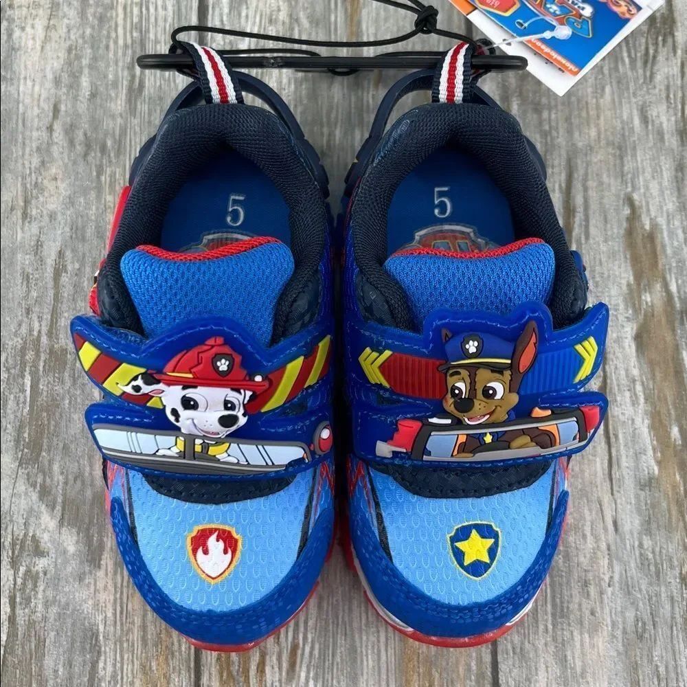 Baby Boys Paw Patrol Light Up Sneakers Shoes Size 5